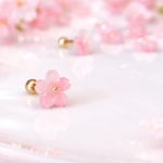 春支度 桜 サクラ ピンク ボディピアス 14G 16G 18G お花見 春 軟骨ピアス 片耳 1個のお値段