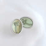 フランス製　花占いボタン 15mm　アクアブルー　(2個)