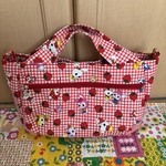 バルーントートバッグ☆ベティーＭサイズ☆レア生地ハニーチューン☆レッド