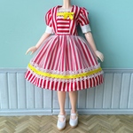 22㎝ドール服　レトロワンピース
