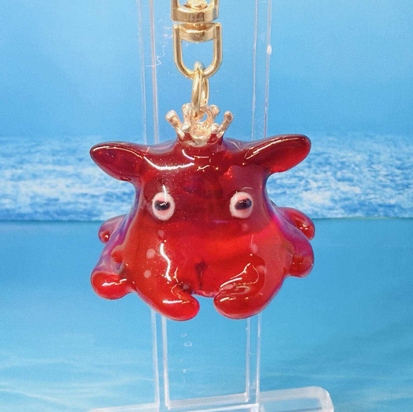 【紅夜@プロフ必読様⭐︎オーダー】めんだこ三連キーホルダー メンダコの立体キーホルダー - Handmadeshop Camelia | minne byGMO