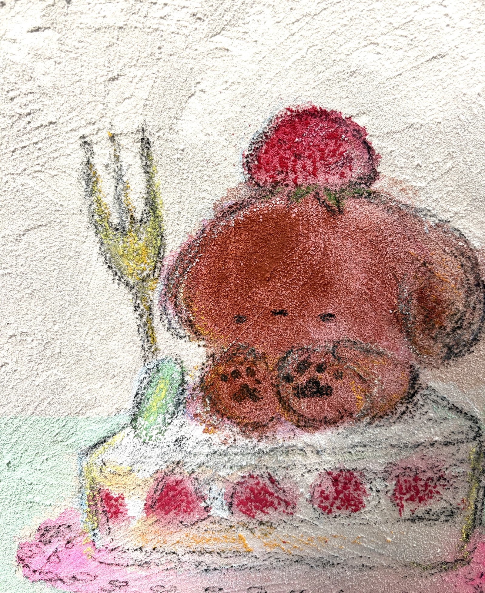 いちごケーキとわんこのしあわせ時間 原画 プレゼント インテリア 子供
