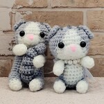 あざとかわいい・ちょこんとお座り♡スコティッシュ(グレー)2匹セット