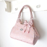 Rosalie 桜金襴 がま口バッグ ピンク