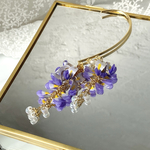 しなやかに咲き連なる藤の花のイヤーフック