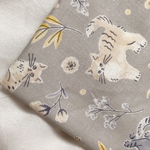 【シーチング55×50】botanical cat・グレー