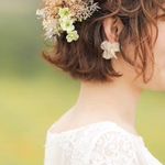 選べる8色❁結婚式や推し活に❁花びらキャッチとコットンパールのピアス・イヤリング　