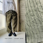 ビンテージ風linen &cotton＊ストレートorこなれ