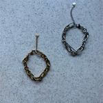 ーlayered chain braceletー　サージカルステンレス　チェーンネックレス　チェーンブレスレット　ボリュームチェーン　大ぶりアクセサリー　個性的アクセサリーステンレス　ボールチェーン