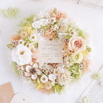 やさしい彩りに想いをのせて＊バラと小花のメッセージ入りリース 【オレンジ】   結婚祝い　子育て感謝状　両親贈呈品　結婚式ギフト　記念品　ウェディング　名入れ　文字入れ　誕生日