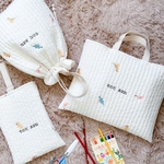 【特集掲載】\\お名前刺繍//選べる！男の子のためのライオン柄入園入学セット　レッスンバッグ　お着替え袋　動物　ネイビー