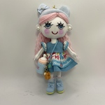 ブルーのドレスのドールチャーム