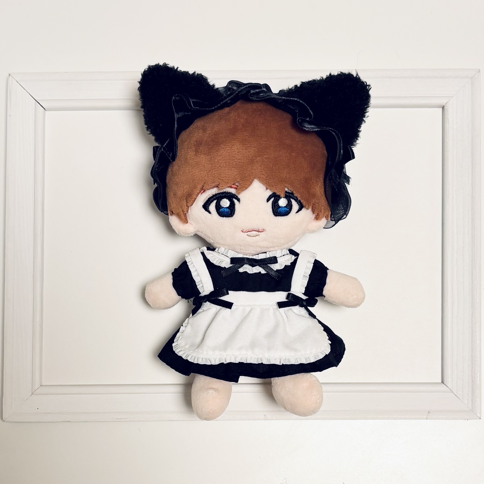 ちびぬい 服 サロペット セーラーTシャツ キャスケット グレー 水玉
