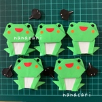 折り紙 カエル＋おたまじゃくじ★ 10匹 ハンドメイド 壁面飾り 梅雨