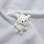 ぽてっと眉うさちゃん｜あみぐるみキーホルダー