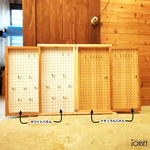 【新】マルシェ出店用 4面鏡モチーフ折り畳み什器バージョンⅡ ナチュラルcol.