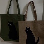 トートバッグ　大　振り向き猫