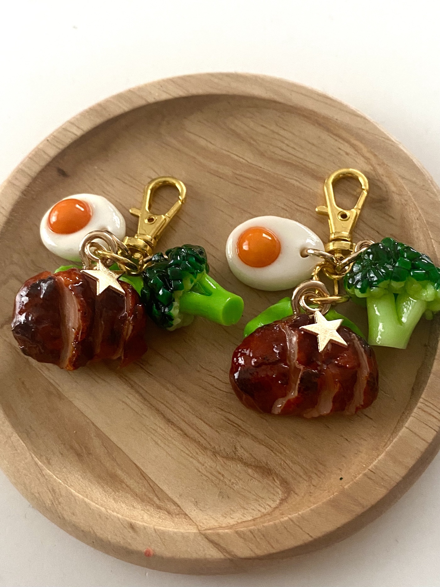 とんかつ ブロッコリー チャーム スイーツデコ フェイクスイーツ 