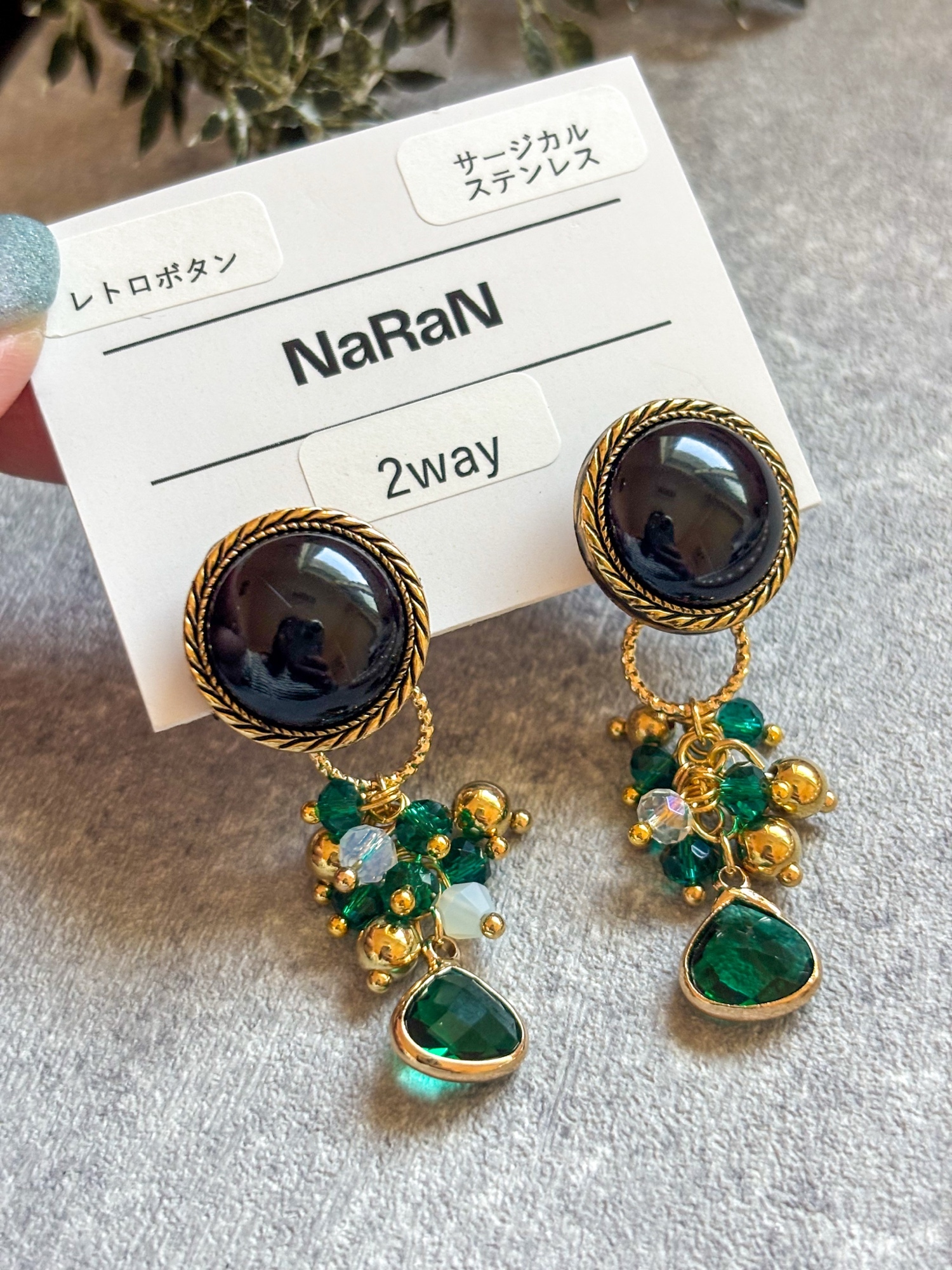 657≫レトロボタンの2wayピアス - NaRaN | minne byGMOペパボ 国内最大