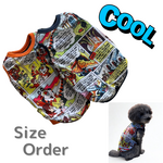 ハンドメイド犬服 お腹クールメッシュタンク【アメリカンコミック】