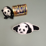 バレリーナタンタン🐼パンダ刺繍ブローチ