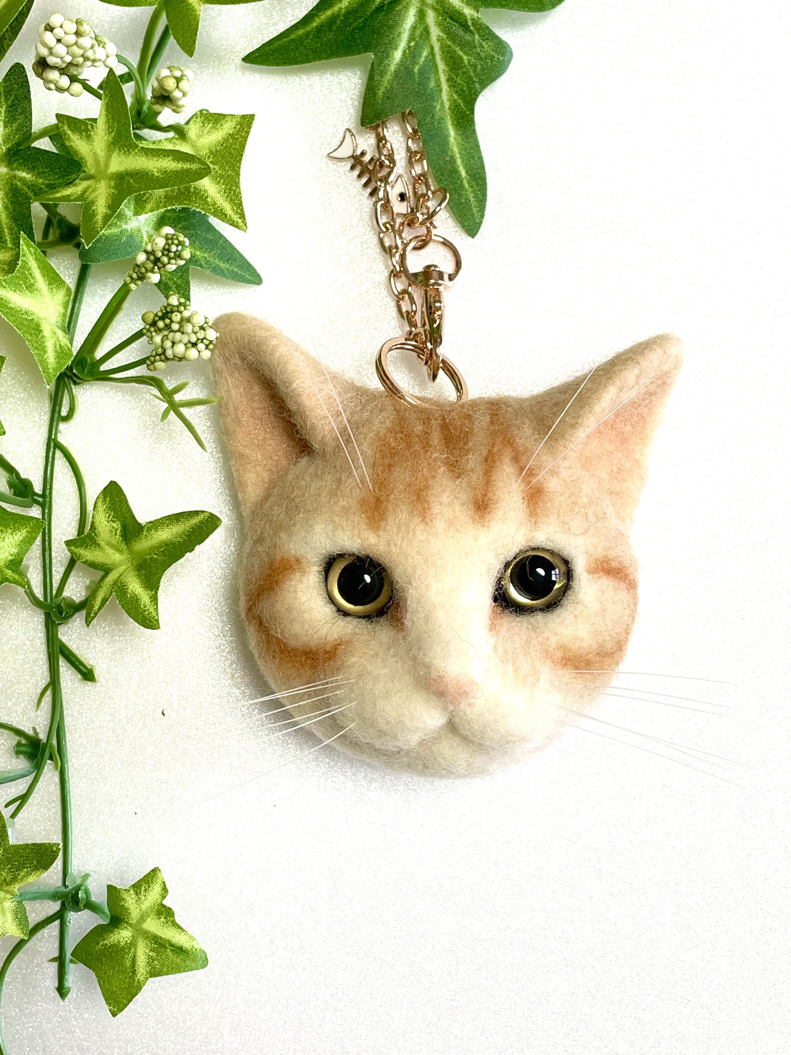 三毛猫のフレーム猫 羊毛フェルト 羊毛フェルト猫 三毛猫 - 猫家 羊毛