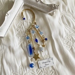 星の煌めく夜空に想う✴︎カルセドニーとJapan vintage beadsのイヤーフック