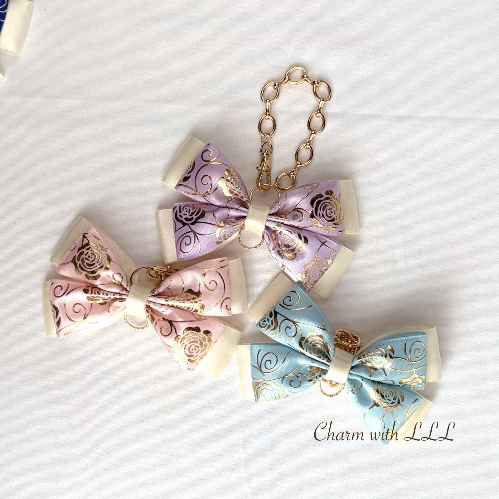 推し活チャーム リボン＊オレンジ - Charm with LLL GALLERY | minne