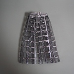 【即売】metallic check over skirt(SILVER)