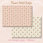 FlowerStitchDesign  デザインペーパー A4 両面 10枚