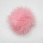 SHAREKI  ミンクファー ボール(天然）(カン付き） ピンク　1セット2個入り 50mm  fur-5cm-pi