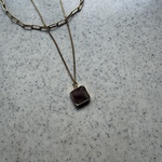 ーNoir Shell Layer Necklaceー　サージカルステンレス　シェルネックレス　黒蝶貝