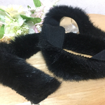再入荷③つやつやブラックフェイクファー
