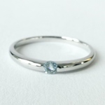 ❤︎ ≪シルバー925≫一粒　天然石リング【アクアマリン】❤︎指輪