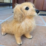 ★blue0330様専用ページ★/No.felting-14098/羊毛フェルト・人形・動物・犬/ミニチュアダックス（大）