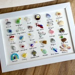 即日売り切れ！！！30種の鳥さん図鑑🐧🦜シーグラスアート☆No.199図鑑　鳥　置物　欧米　B 5インテリア　ミニチュア　とり　トリ　くじゃく　シマエナガ　白鳥　インコ　ルリコンゴウインコ　アヒル　