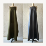 Choose！マキシ エプロン : : khaki ＆ gray