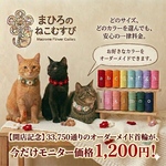 猫 首輪 マクラメ【33,750通りの組み合わせから選ぶオーダーメイド】うちの子専用 ギフト 推し活 花首輪 鈴なし｜まひろのねこむすび【️祝・開店モニター価格実施中】