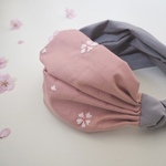 刺繍 ヘアターバン (結び) ☆ サクラ