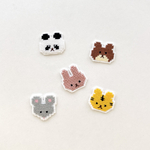 動物　刺繍　刺繍ワッペン　入園　入学　入園準備　幼稚園　保育園　ワッペン　アップリケ　名札ワッペン　刺繍　うさぎ　くま　パンダ　ワンポイント　男の子　女の子　入園グッズ