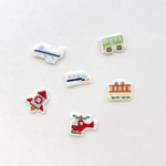 のりもの　刺繍ワッペン　入学　入園　幼稚園　保育園　名札ワッペン　アップリケ　刺繍　電車　飛行機　新幹線　はたらくくるま