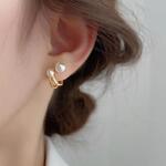 重ねづけ風 ダブルパールピアス｜上品｜高見え｜シンプル｜シルバー925ポスト｜S29