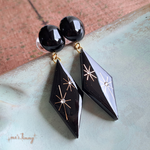 Atomic Starburst Diamond Earrings【Black】ピアス・イヤリング
