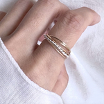 Chianti　14kgf×silverfilled  5連　リング　指輪　