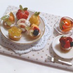 hand:made::ミニチュア：ドールハウス：フルーツプチタルトセット：