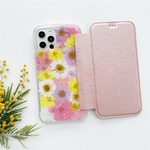 ドレス 押し花 選べる5色 手帳型スマホケース iPhone12 iPhone11 iPhoneSE2 iPhoneケース 