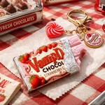 ソースり板チョコのバッグチャーム(ストロベリー🍓）