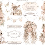 ※残りわずか【単品販売】春のコラージュペーパーRomantic Garden Story 👒Spring Collectionコラージュ素材①