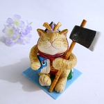 猫の五月飾り(キジトラ)＊端午の節句＊こどもの日＊金太郎＊鯉のぼり＊柏餅＊兜＊cat＊猫摆件