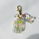 ANIMAL MINI BOTTLE🫙♡            シャカシャカ　キーホルダー　レジン　アニマル　スイーツ　プレゼント　ミニチュア　フェイクスイーツ　ジュエル　ボトル　キャンディー　くま
